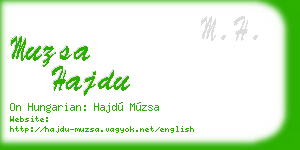 muzsa hajdu business card